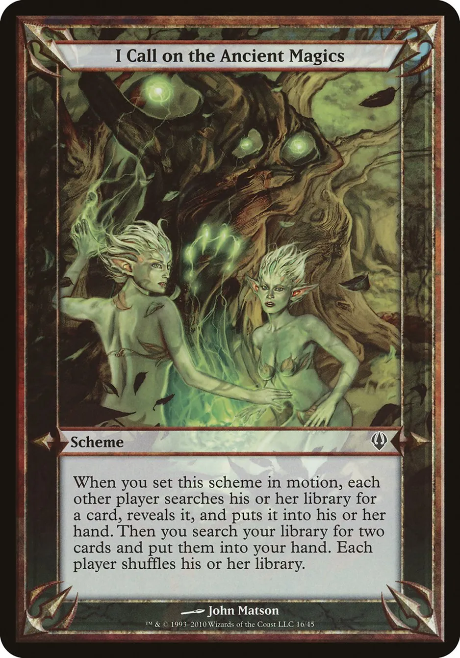 2010 Archenemy Schemes I Call on the Ancient Magics common #16★ unlisted card image