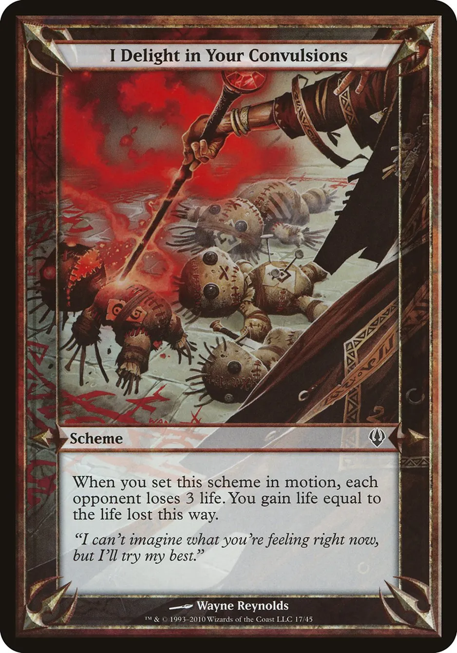 2010 Archenemy Schemes I Delight in Your Convulsions common #17★ unlisted card image