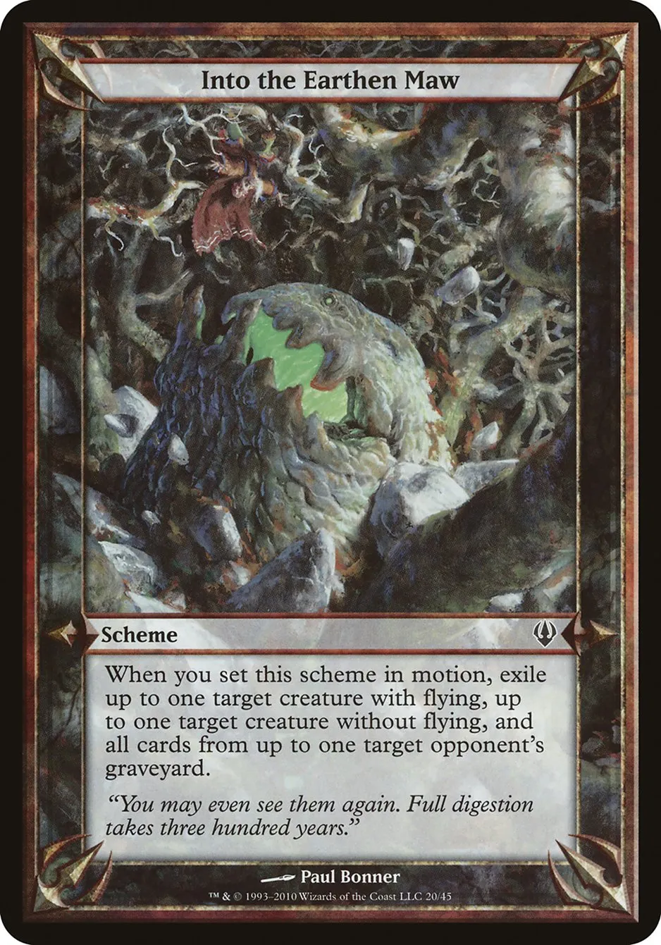 2010 Archenemy Schemes Into the Earthen Maw common #20★ unlisted card image