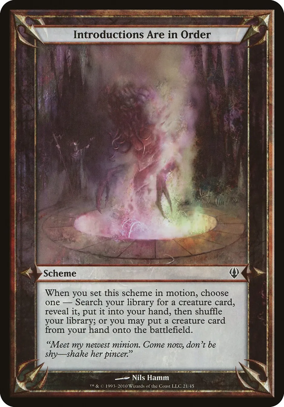 2010 Archenemy Schemes Introductions Are in Order common #21★ unlisted card image
