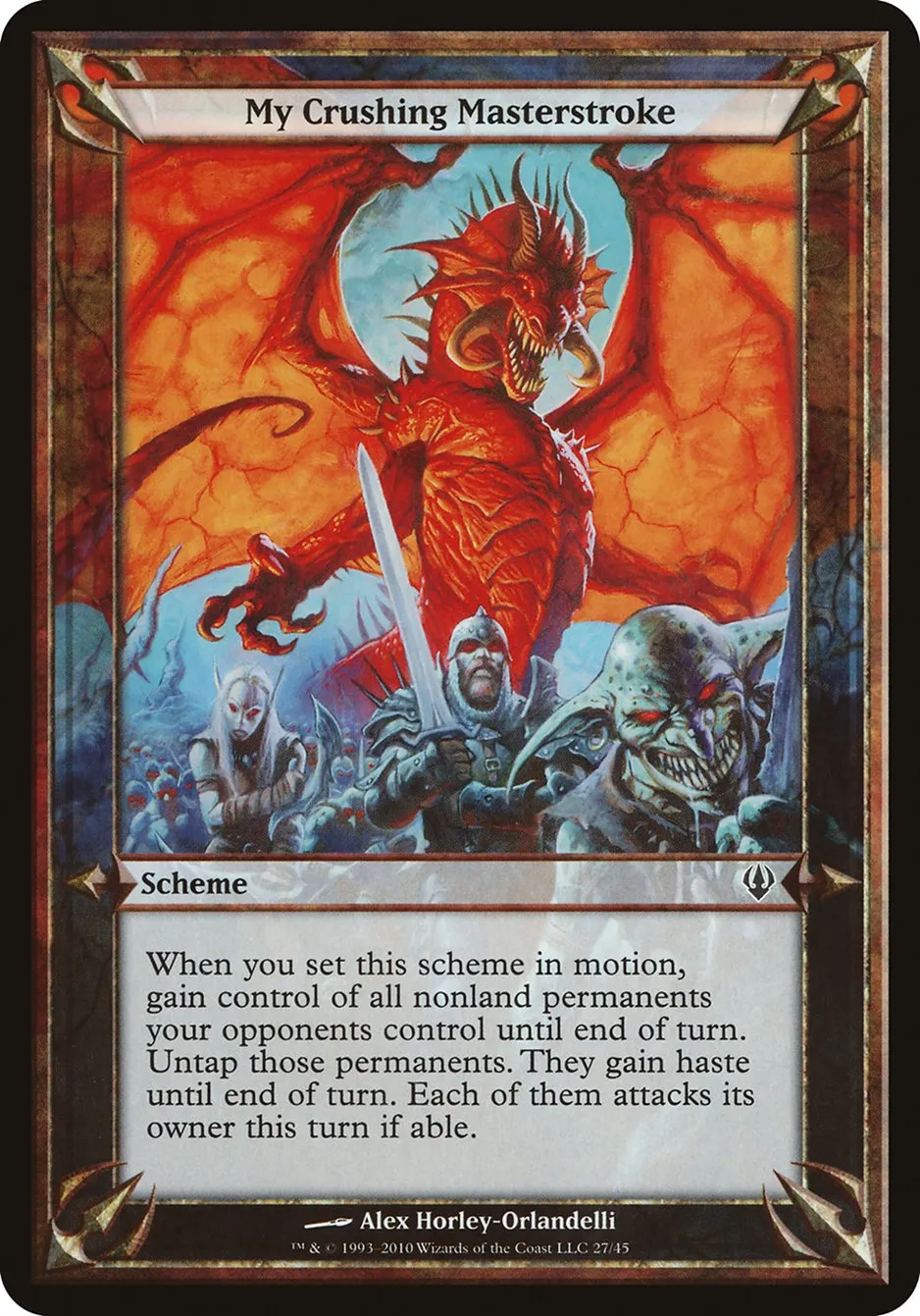 2010 Archenemy Schemes My Crushing Masterstroke common #27★ unlisted card image
