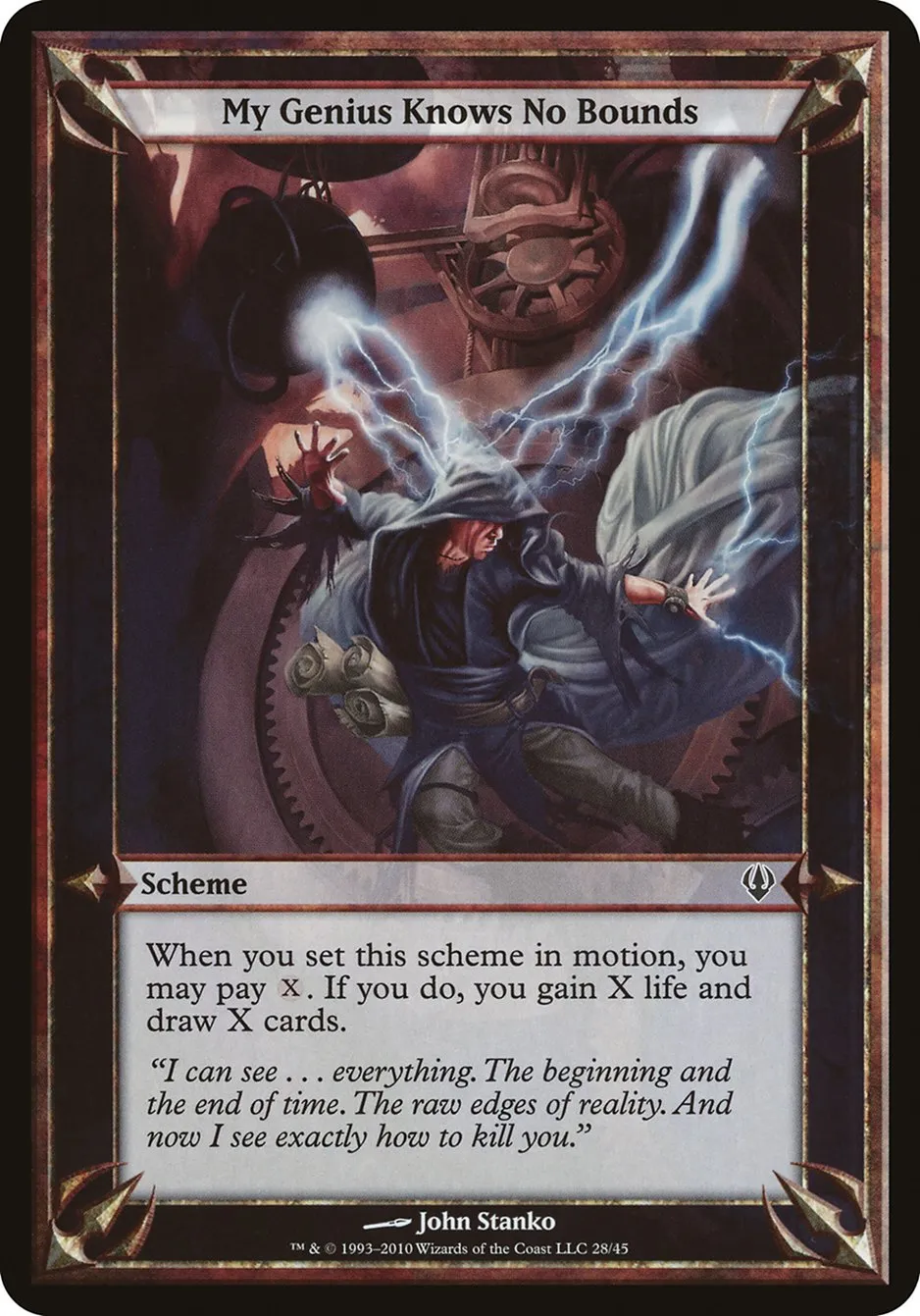 2010 Archenemy Schemes My Genius Knows No Bounds common #28★ unlisted card image