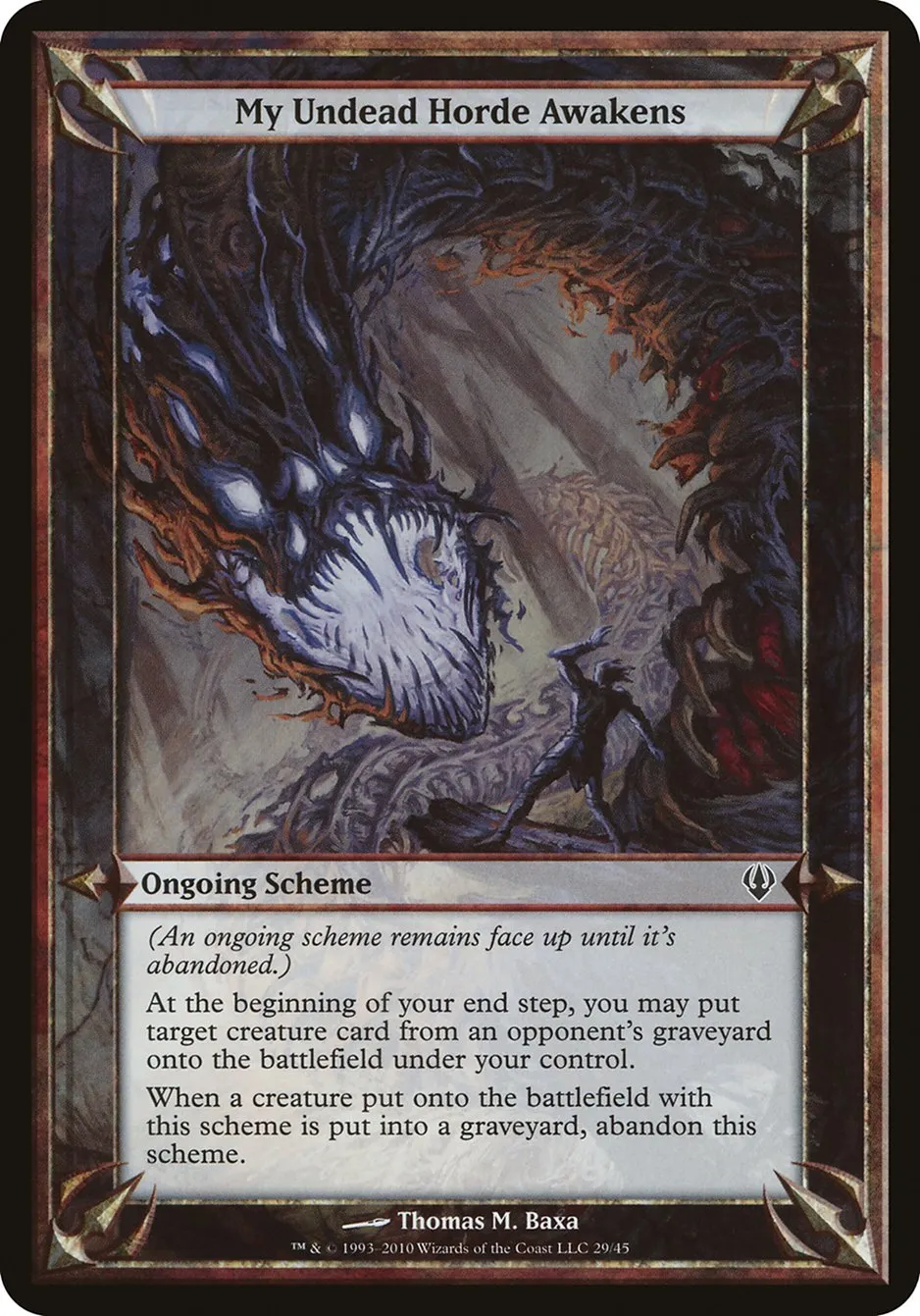 2010 Archenemy Schemes My Undead Horde Awakens common #29★ unlisted card image