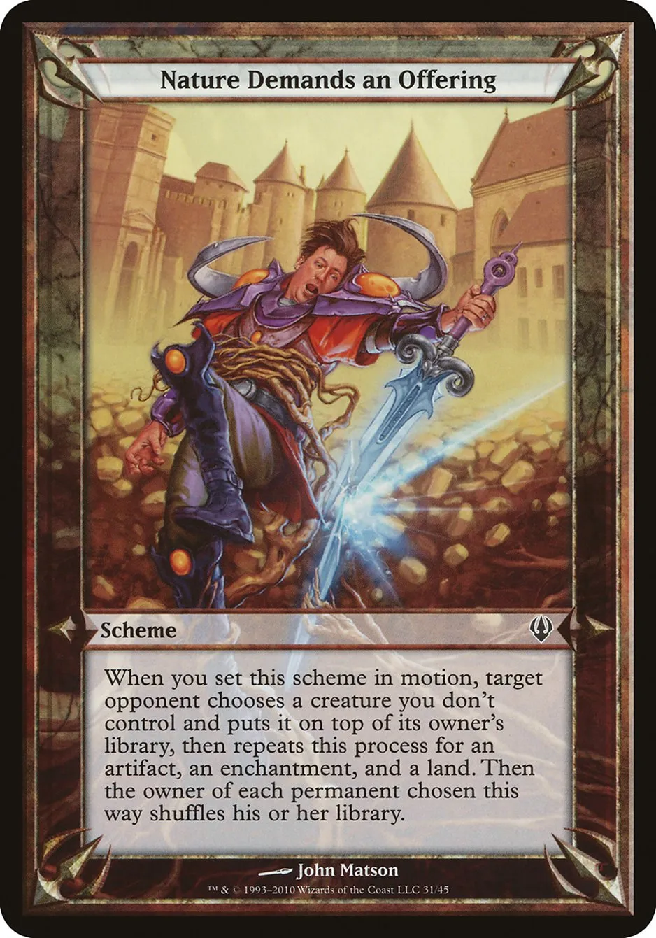 2010 Archenemy Schemes Nature Demands an Offering common #31★ unlisted card image