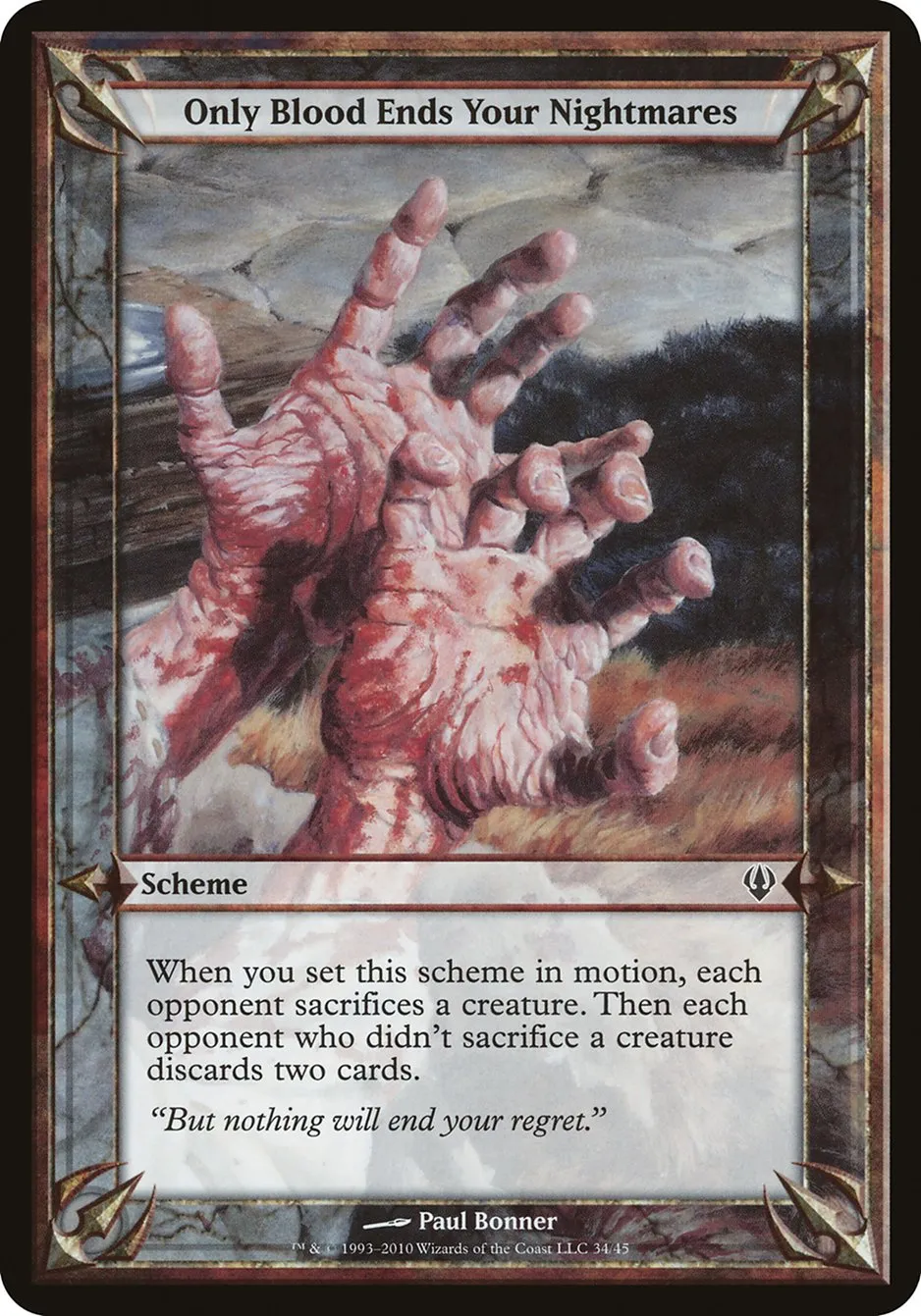 2010 Archenemy Schemes Only Blood Ends Your Nightmares common #34★ unlisted card image