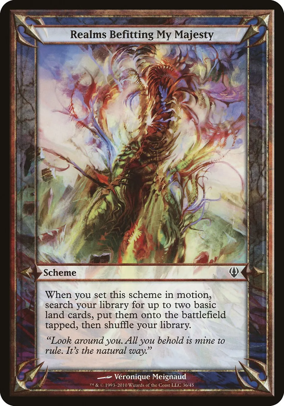 2010 Archenemy Schemes Realms Befitting My Majesty common #36★ unlisted card image