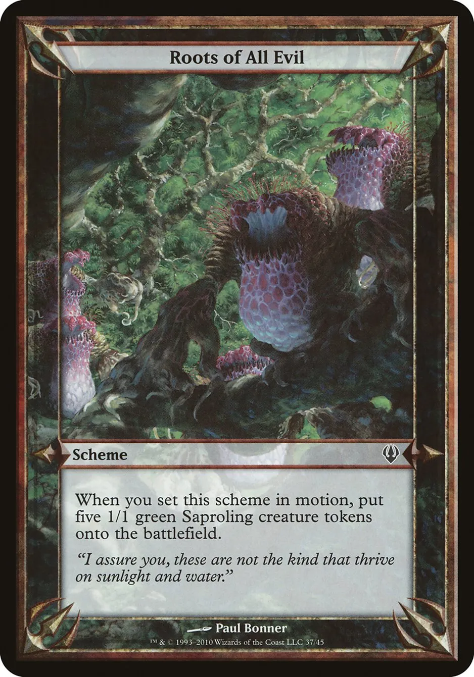 2010 Archenemy Schemes Roots of All Evil common #37★ unlisted card image