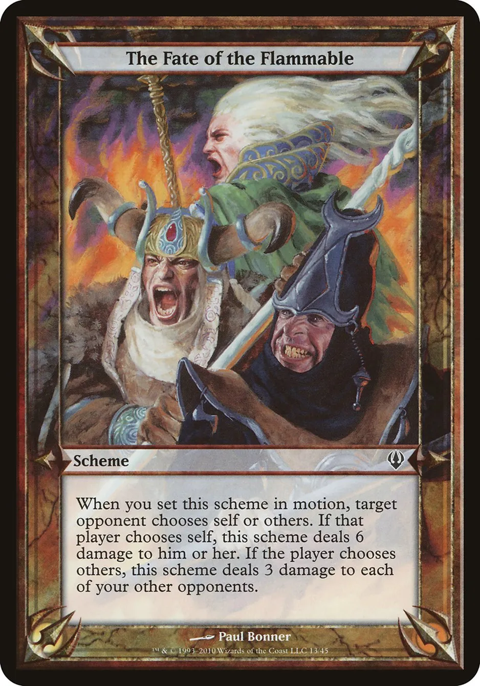 2010 Archenemy Schemes The Fate of the Flammable common #13★ unlisted card image