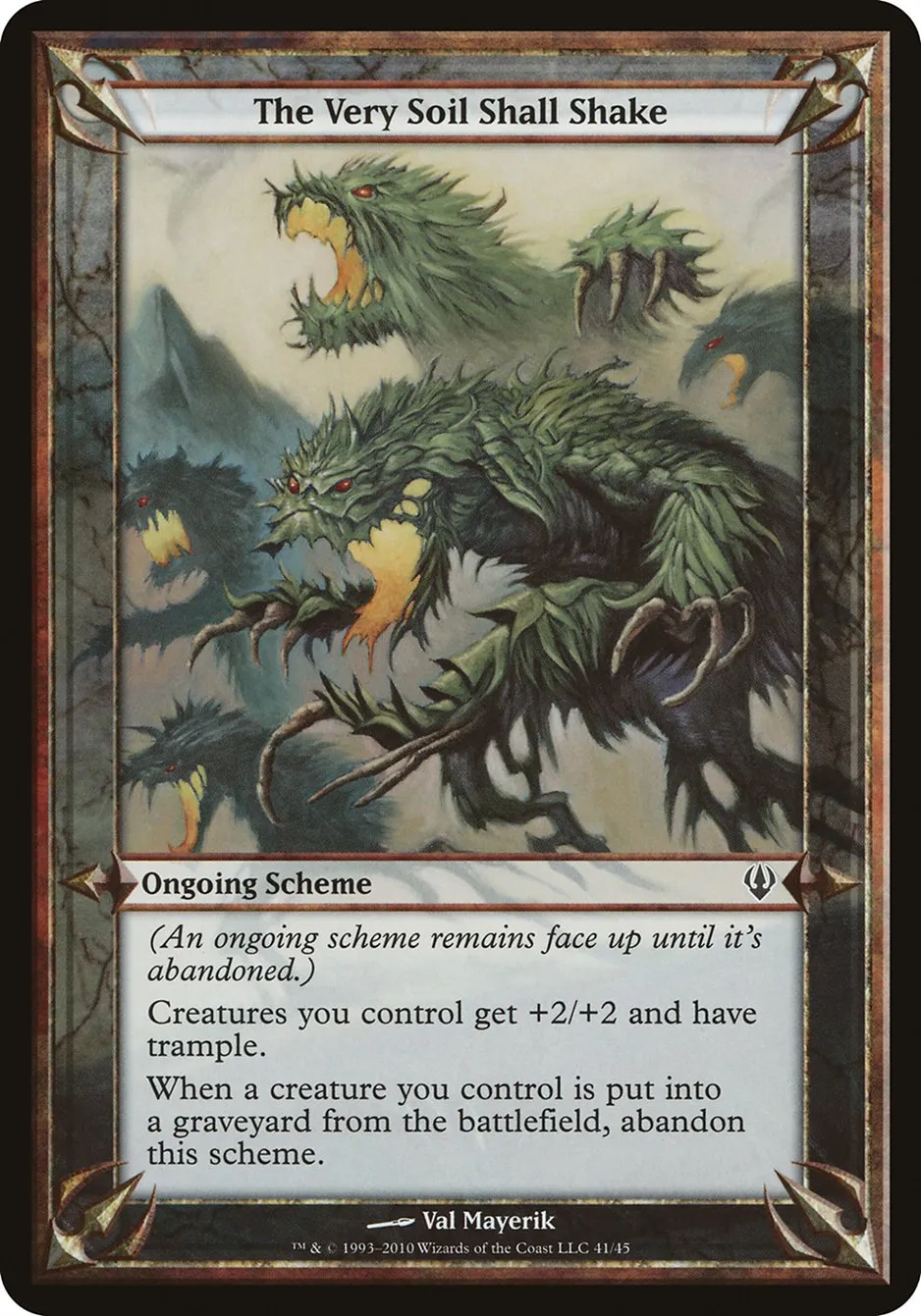 2010 Archenemy Schemes The Very Soil Shall Shake common #41★ unlisted card image