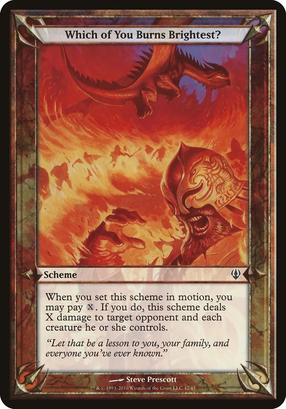 2010 Archenemy Schemes Which of You Burns Brightest? common #42★ unlisted card image