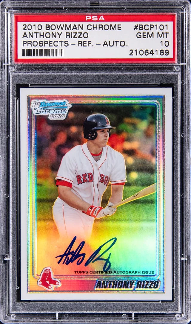 2010 Bowman Chrome Anthony Rizzo Prospect Autographs Refractor #BCP101 card image