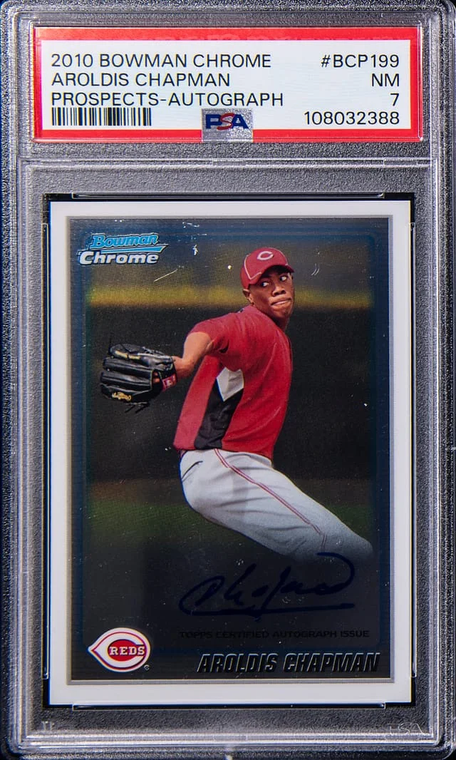 2010 Bowman Chrome Aroldis Chapman Prospect Autographs #BCP199 card image