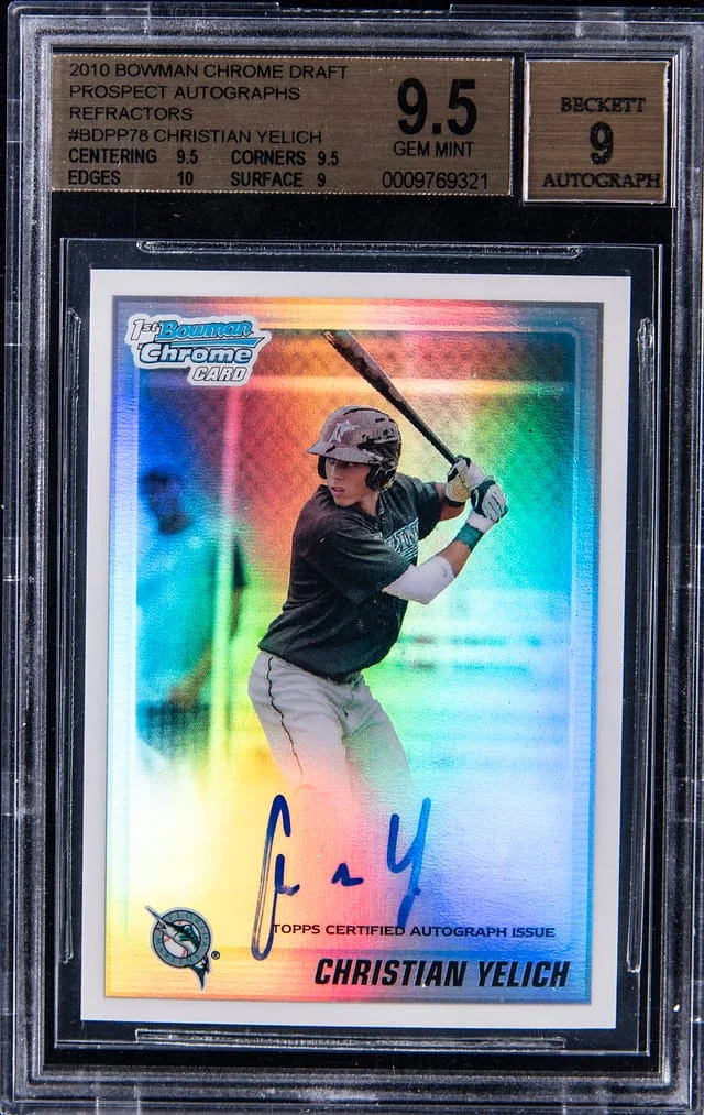 2010 Bowman Chrome Christian Yelich Draftpicks & Prospect Autograph #BDPP78 card image