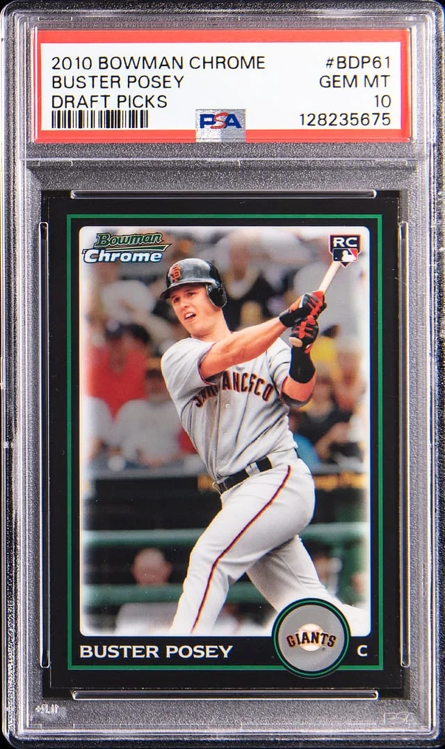 2010 Bowman Chrome Draft Buster Posey Picks Blue Refractor #BDP61 card image