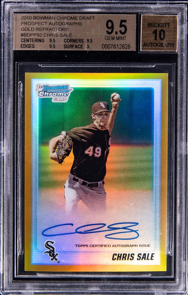 2010 Bowman Chrome Draft Chris Sale Picks & Prospects Autograph #BDPP92 card image