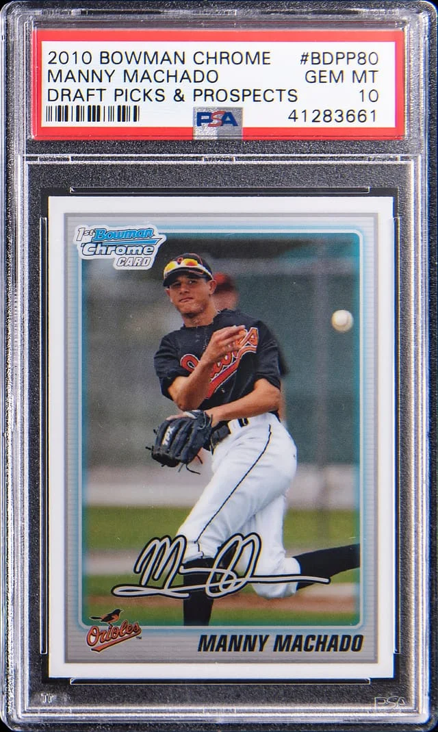 2010 Bowman Chrome Draft Manny Machado Picks & Prospects #BDPP80 card image