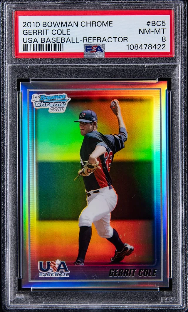 2010 Bowman Chrome Gerrit Cole USA Baseball Refractor #USA-BC5 card image