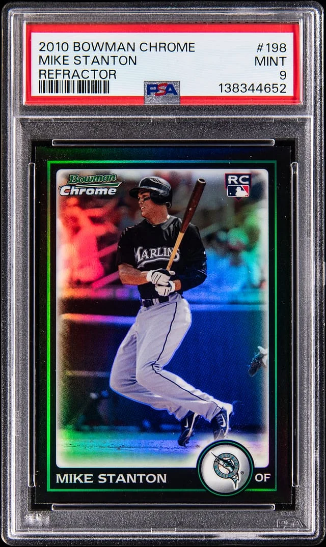 2010 Bowman Chrome Mike Stanton Refractor #198 card image