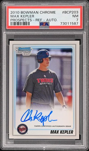 2010 Bowman Chrome Prospects Max Kepler Refractor Autograph #BCP203 card image