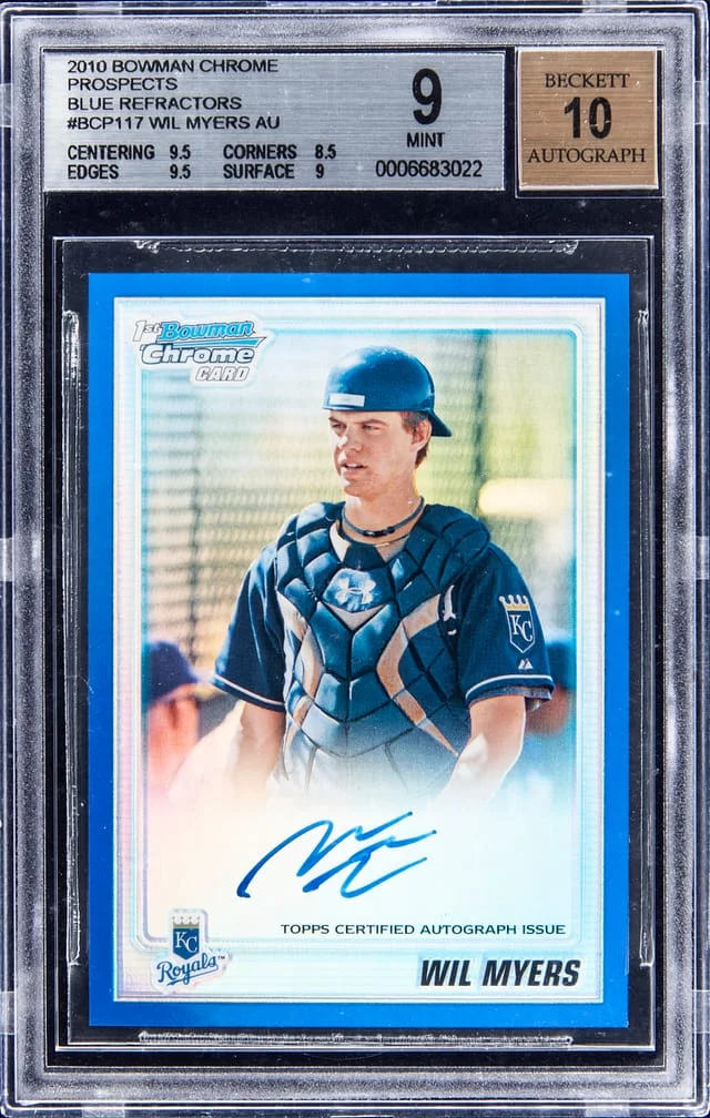 2010 Bowman Chrome Prospects Will Myers Blue Refractors #BCP117 card image