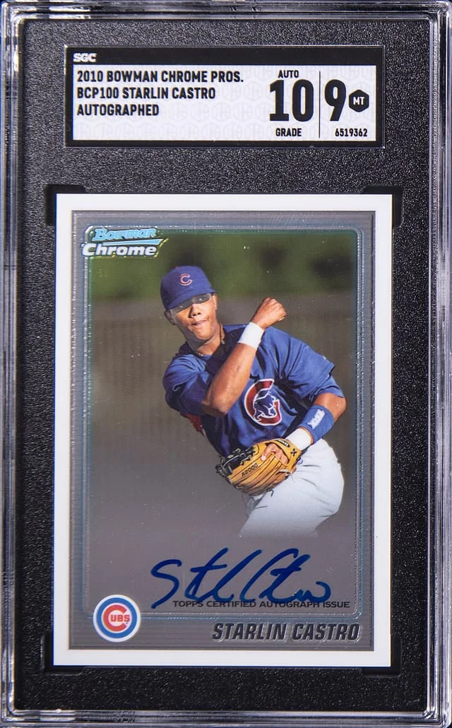 2010 Bowman Chrome Starlin Castro Prospect Autographs #BCP100 card image