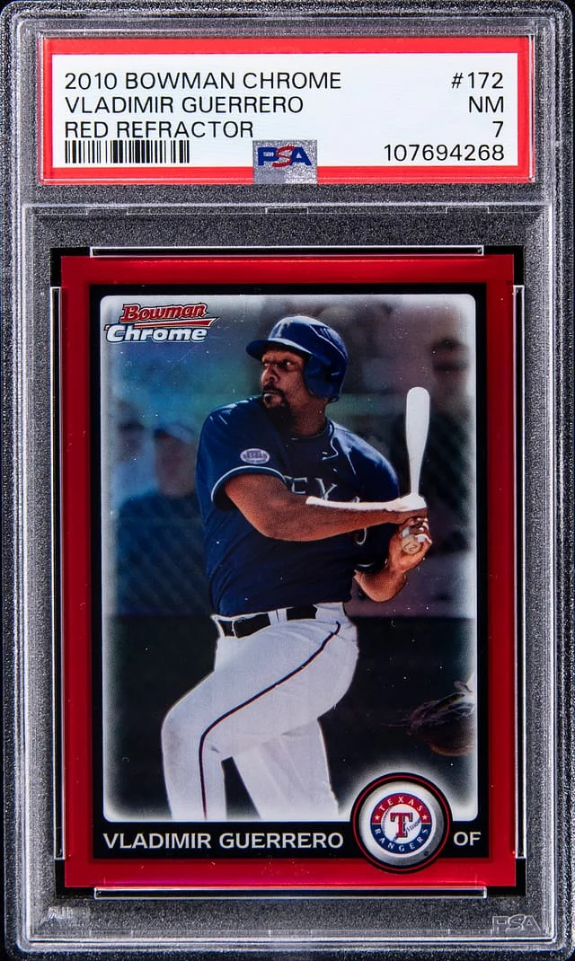 2010 Bowman Chrome Vladimir Guerrero Red Refractor #172 card image