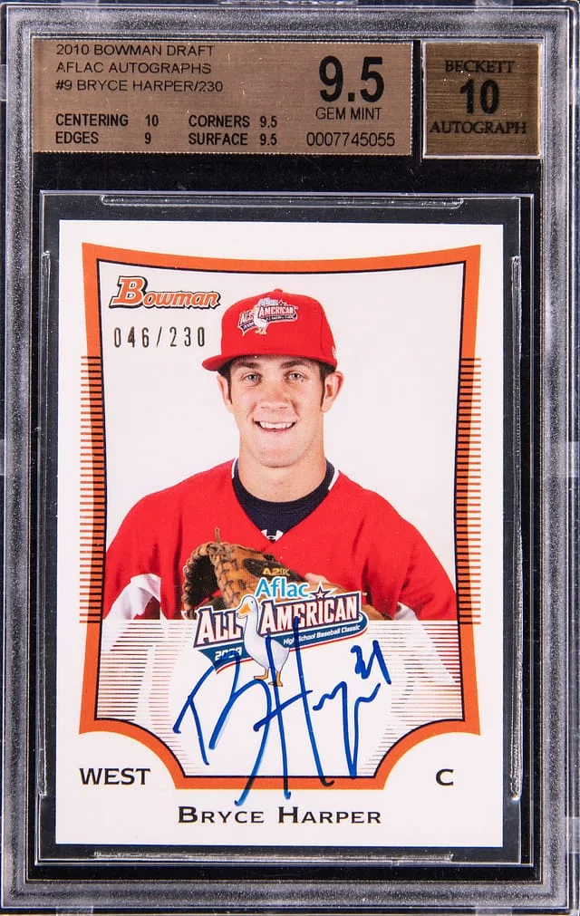 2010 Bowman Draft Bryce Harper Aflac Autographs #AFLAC-BH card image