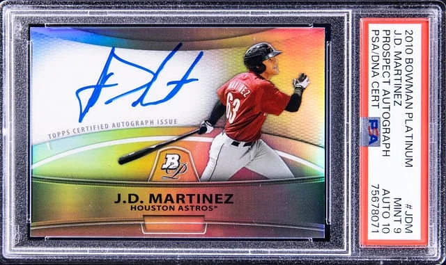 2010 Bowman Platinum J.D. Martinez Prospect Autograph #BPA-JDM card image