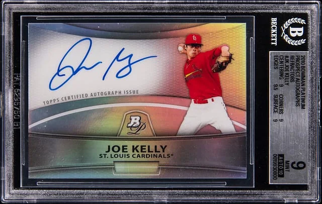 2010 Bowman Platinum Joe Kelly Prospect Autographs Refractors #BPA-JK card image