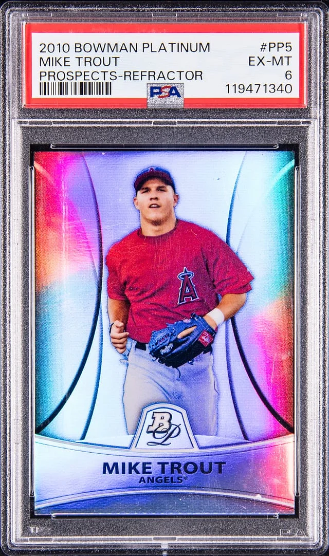 2010 Bowman Platinum Mike Trout Prospects Refractor #PP-5 card image