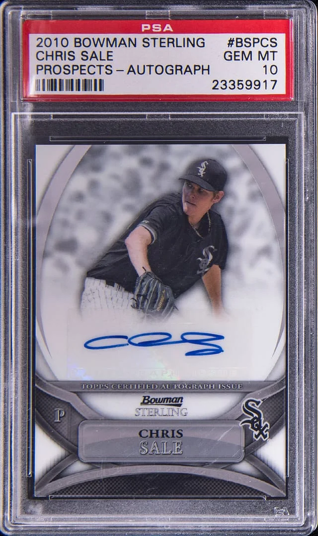2010 Bowman Sterling Prospects Chris Sale Autograph #BSPCS card image