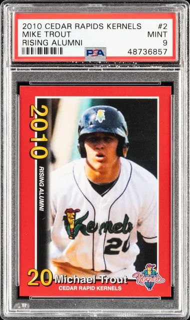 2010 Cedar Rapids Kernels Rising Alumni Mike Trout #2 card image