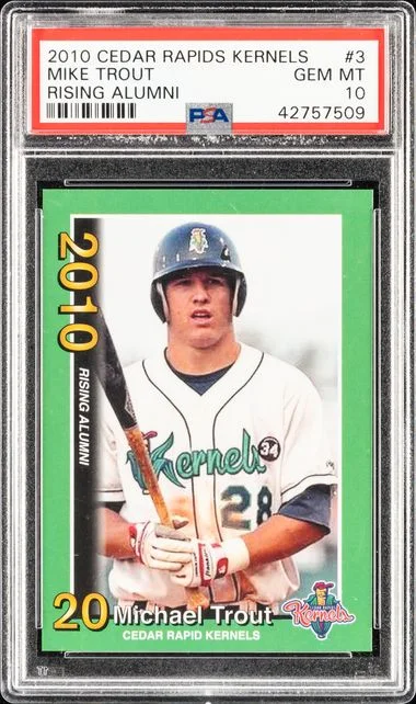 2010 Cedar Rapids Kernels Rising Alumni Mike Trout #3 card image