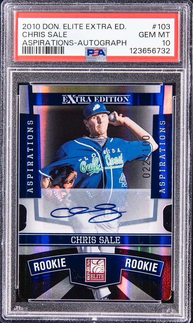 2010 Donruss Elite Extra Edition Chris Sale Aspirations Autograph #103 card image