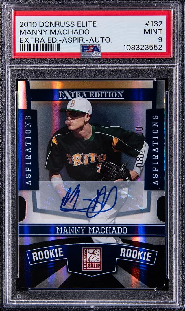 2010 Donruss Elite Extra Edition Manny Machado Aspirations Autographs #132 card image
