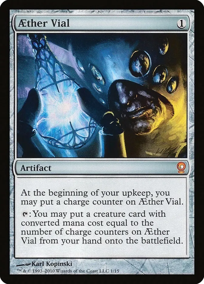 2010 From the Vault: Relics Aether Vial mythic #1 unlisted card image