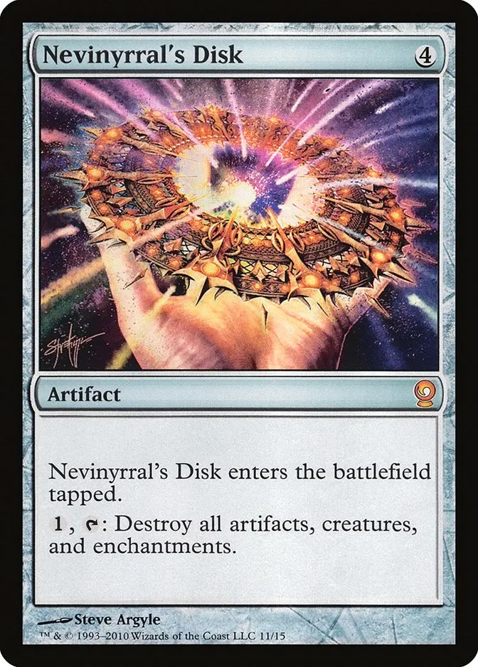 2010 From the Vault: Relics Nevinyrral's Disk mythic #11 unlisted card image