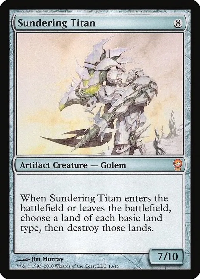 2010 From the Vault: Relics Sundering Titan mythic #13 unlisted card image
