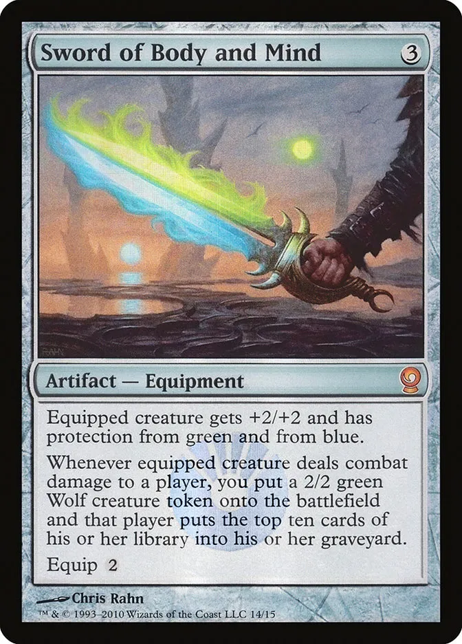 2010 From the Vault: Relics Sword of Body and Mind mythic #14 unlisted card image