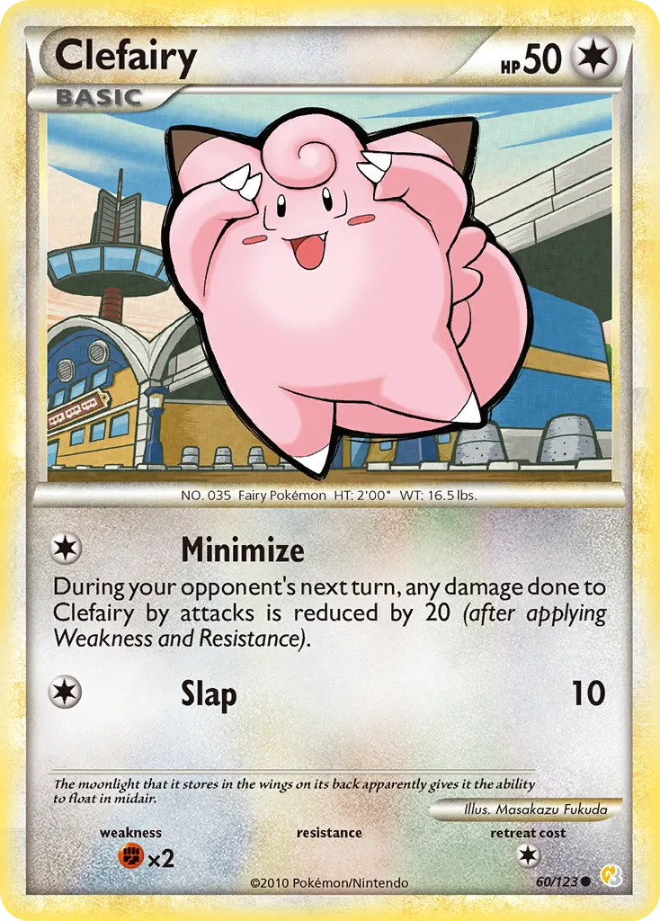 2010 HeartGold & SoulSilver Clefairy Common #060/123 Common card image