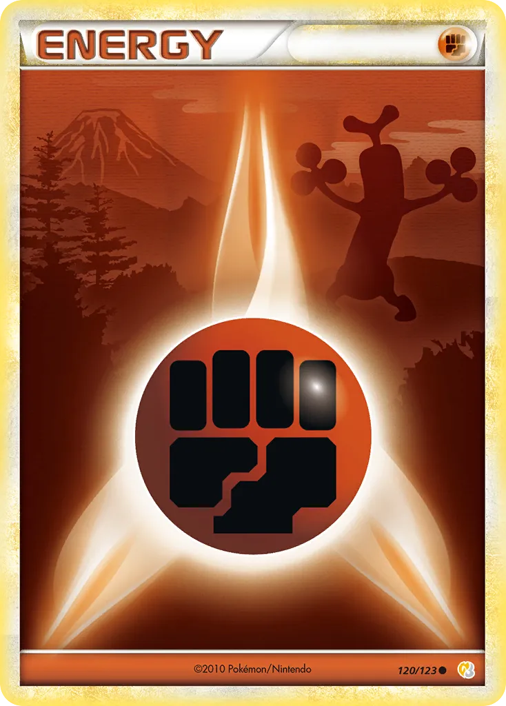 2010 HeartGold & SoulSilver Fighting Energy Common #120/123 Common card image