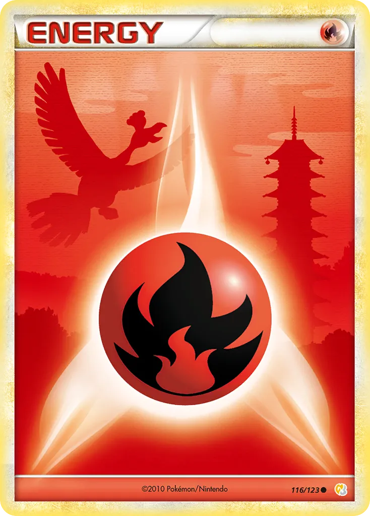 2010 HeartGold & SoulSilver Fire Energy Common #116/123 Common card image
