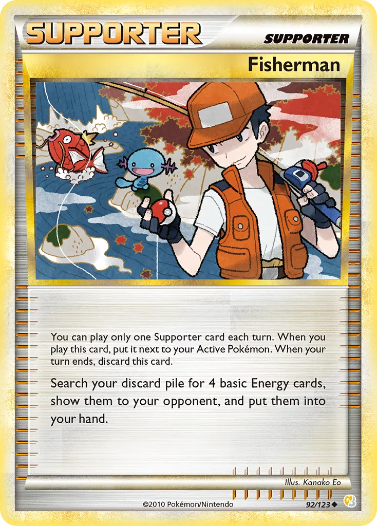 2010 HeartGold & SoulSilver Fisherman Uncommon #092/123 Uncommon card image