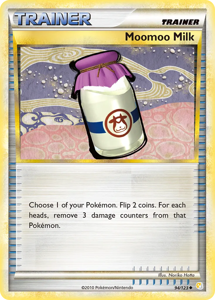 2010 HeartGold & SoulSilver Moomoo Milk Uncommon #094/123 Uncommon card image