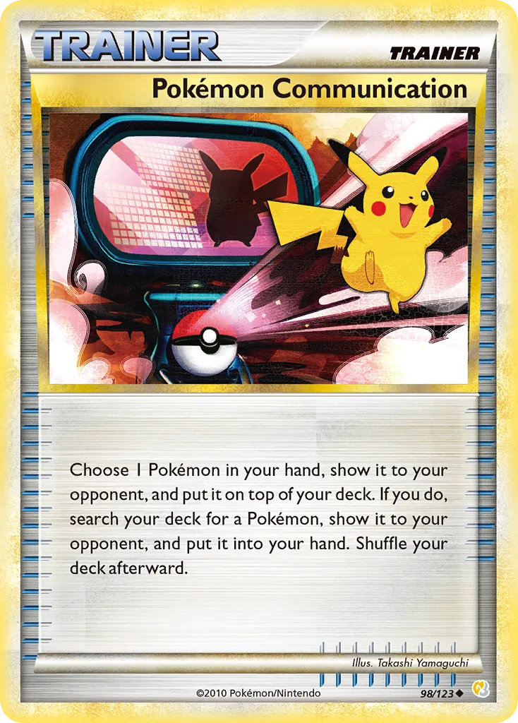 2010 HeartGold & SoulSilver Pokémon Communication Uncommon #098/123 Uncommon card image