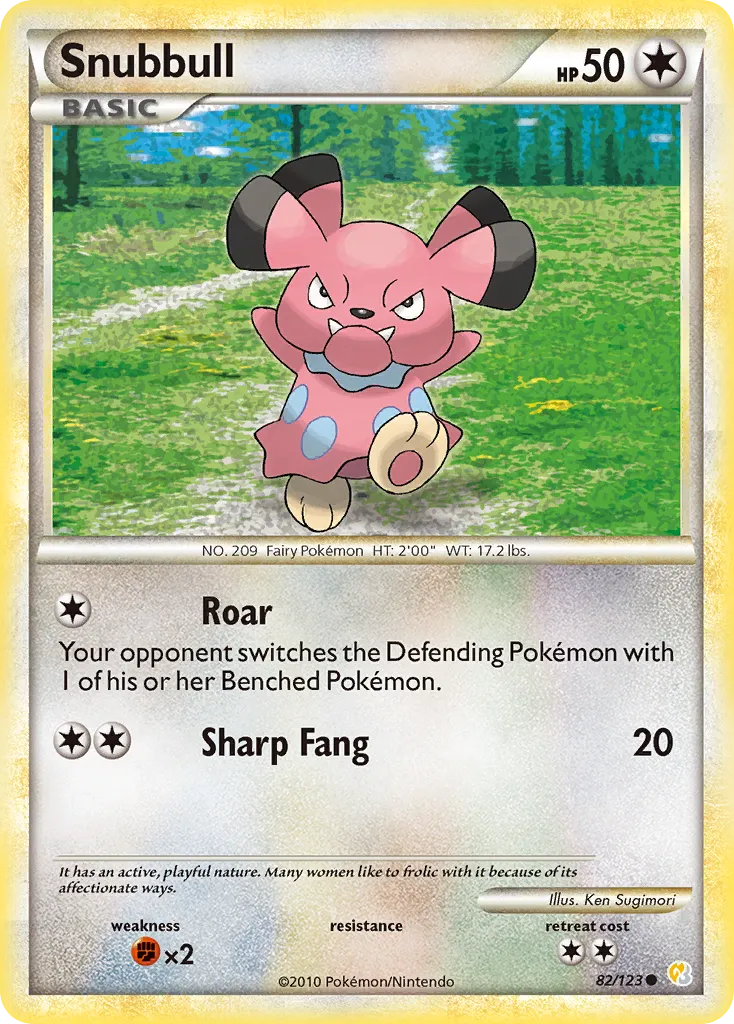 2010 HeartGold & SoulSilver Snubbull Common #082/123 Common card image