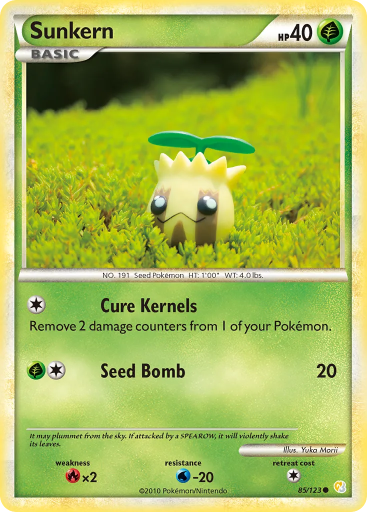 2010 HeartGold & SoulSilver Sunkern Common #085/123 Common card image