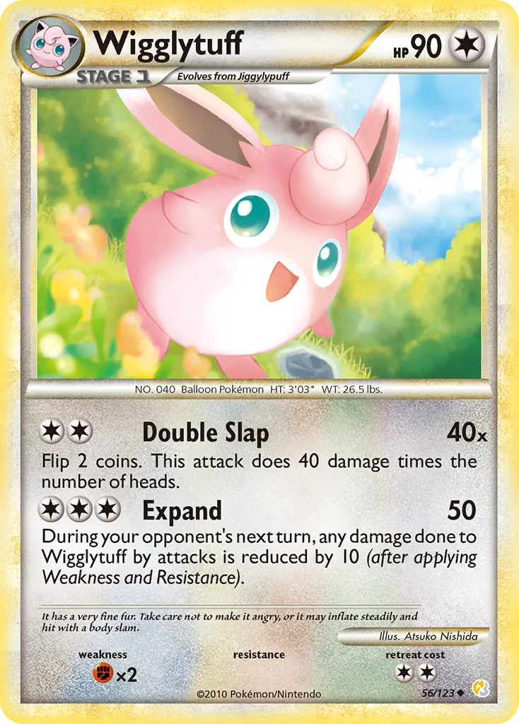 2010 HeartGold & SoulSilver Wigglytuff Uncommon #056/123 Uncommon card image