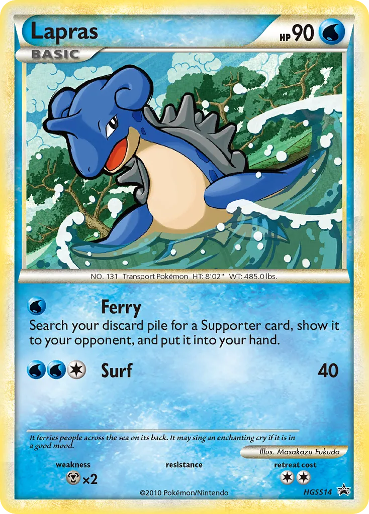 2010 HGSS Black Star Promos Lapras #HGSS14 card image