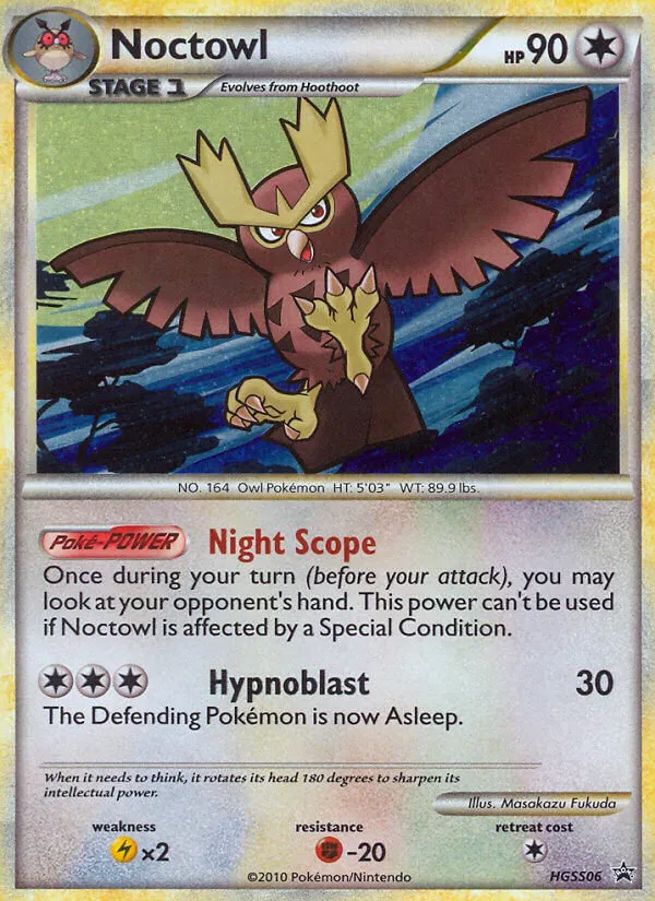 2010 HGSS Black Star Promos Noctowl #HGSS06 card image